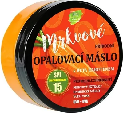 Produktbild von 100 % natürliche Sonnenschutzbutter mit Karottenextrakt LSF 15 150 ml