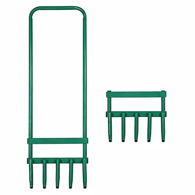 Produktbild von Rasenlüfter aus Stahl, Hand Aerifizierer für effektive Rasenbelüftung, Aerifiziergabel Rasenspecht 26 cm
