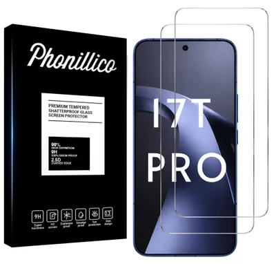 Produktbild von Hartglas für Xiaomi 17T Pro [2 Stück] Displayschutzfolie Screen Protector Film Anti-Kratzer Glas Resistant Phonillico®