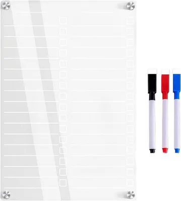 Produktbild von Famanu Magnetisches Whiteboard - Notizboard aus Acryl - 20x30 cm - Mehrfarbig