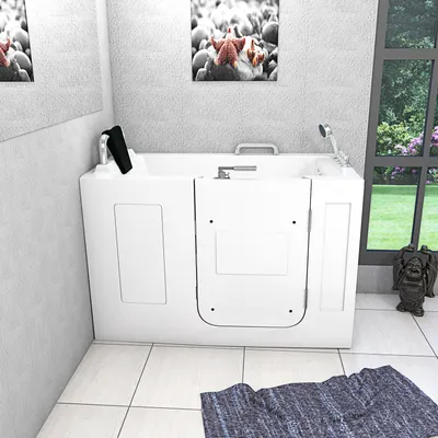 Produktbild von Sitzbadewanne Senioren Wanne Sitzwanne mit Tür S07-TH-A-R 76x140cm