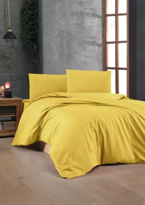 Produktbild von L'Essentiel Linge de Maison, Hochwertiges Ranforce Bettwäsche-Set (2 Teile), Dunkelgelb, 200 x 200 cm | 100% Baumwolle, 117 g/m² | Maschinenwaschbar bei 40 °C, Elegantes Design für Ihr Schlafzimmer.