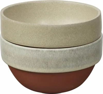 Image de Jamie Oliver Rustic Italian Set de 2 coupelles à antipasti, Coupelles à antipasti, Coupelles pour antipasti, Coupelles à snack, Faïence, Blanc lait / Vert pistache, Ø 11 cm x 6.5 cm, Ø 11 cm x 4 cm, 556935