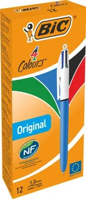 Produktbild von BIC 982866, Clip, Clip-on-Einziehkugelschreiber, Nachfüllbar, Schwarz, Blau, Grün, Rot, 12 Stück(e), Medium