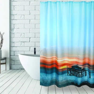 Produktbild von MSV Anti-Schimmel Duschvorhang - Anti-Bakteriell, waschbar, wasserdicht- Polyester, „Spirit“ 180x200cm