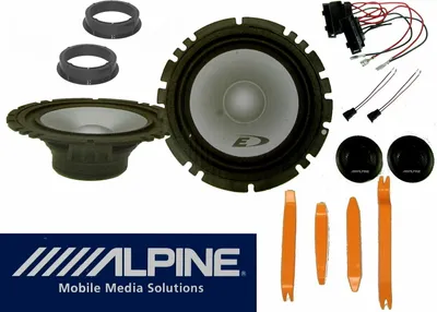 Produktbild von Alpine für VW Golf 8 Bj 16-22  Lautsprecher Tür vorne hinten 280 W Ausbaubügel