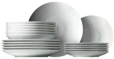 18-teiliges Porzellan-Geschirrset, Weiß, 9999 CM
