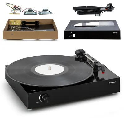 Produktbild von Auna Plattenspieler mit Lautsprecher, Do-it-Yourself Plattenspieler Set, Retro Schallplattenspieler zur Selbst Montage, Moderner Home Audio Record Player, Vinyl-Plattenspieler für Schallplatten