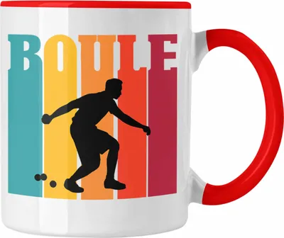 Produktbild von Trendation - Boule Tasse für Boule-Spieler als Geschenkidee Spruch (Rot)