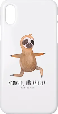 Produktbild von Mr. & Mrs. Panda Iphone 10 Handyhülle Faultier Yoga - Weiß - Geschenk, Handy, Hülle, Meditation, Namaste, Cover, X