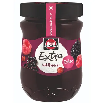 Zdjęcie produktu dla Czarna galaretka z dzikich jagód340g