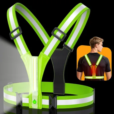 Productafbeelding van Led hardloopvest - 360 graden zichtbaar - IPX5 - Verstelbaar