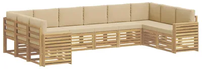 Immagine prodotto di Set di divani da esterno, 10 pezzi, color beige