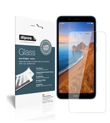 Produktbild von 2x Schutzfolie für Xiaomi Redmi 7A - Anti-Shock 9H Folie dipos Glass Kunststoffglas