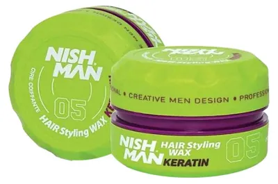 Obrázok produktu pre Nishman | Pomáda na vlasy 05 - 150 ml - Keratín - Pružná fixácia - Lesklý povrch - Ľahko vymývateľný