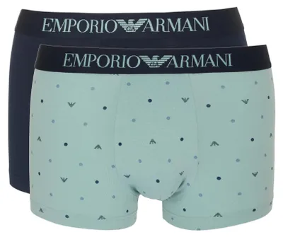 Obrázek produktu pro Emporio Armani, pánské spodní prádlo, sada 2 kusů, klasický vzor, zelená barva, velikost XL, zelená barva, velikost XL
