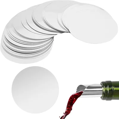 Immagine prodotto di ANBOO - Set da 100 portabottiglie, fermagocce, in alluminio, flessibile, antigoccia, riutilizzabile, per bar, pub, hotel, ristoranti