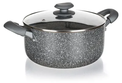 Immagine prodotto di Pentola con superficie antiaderente GRANITE PR 24 x 11 cm, con coperchio in vetro