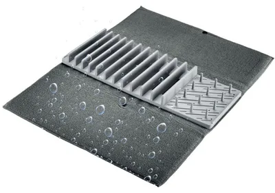 Abtropfmatte mit Tellerhalter, 60 x 46 cm, saugfähig, maschinenwaschbar