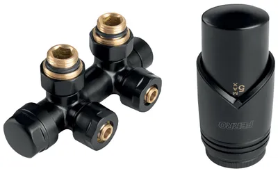 Image de Novaservis Accessories - Kit de raccordement avec connexion centrale, pas 50 mm, noir ZTD30BL