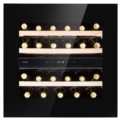Obrázok produktu pre Klarstein, vinotéka, slim, 2-zóny, sklenené dvere, LED, 5-20 °C, 25 fliaš