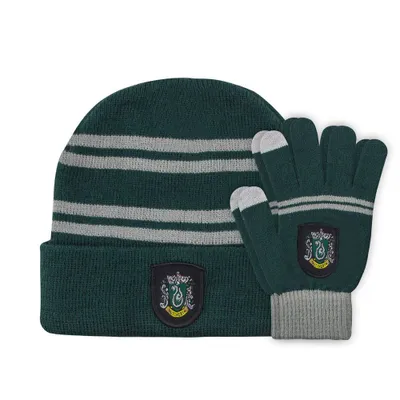 Produktbild von Harry Potter Kids Beanie & Handschuhe Set Slytherin