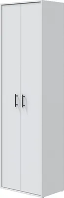 Image de Strevi - Armoire polyvalente 2 portes, 60x206h cm blanc, 2 étagères