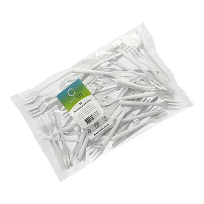 Produktbild von "Circulware" Mehrweg-Snackgabeln PP-MF 13 cm weiss extra stabil