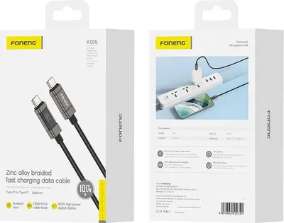 Immagine prodotto di Cavo da Usb-C a Usb-C Foneng Xs05 100W (nero)