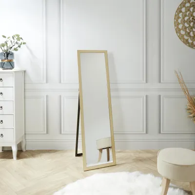 Image de Miroir Sur Pied Dore 124cm