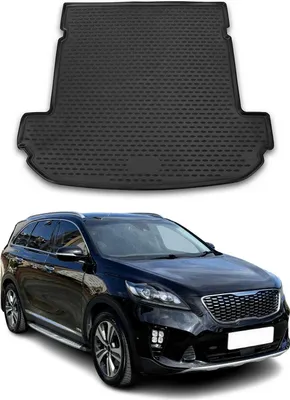 Image de Tapis de coffre pour Kia Sorento 2015-2020 Caoutchouc TPE noir