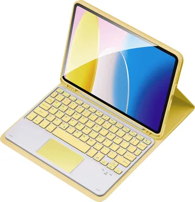 Obrázek produktu pro Bezdrátová klávesnice BT, USB klávesnice s ochranným pouzdrem zPolyuretankůže pro tablet, kompatibilní s iPad Air2 9,7 palce/iPad 9,7 palce (2017)/iPad 9,7 palce (2018)/iPad Pro 9,7 palce