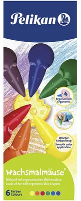 Immagine prodotto di PELIKAN Wachsmalmaus Geschenk-Set mit 6 Stück, Faltschachtel 4 Stück Verkaufseinheit 661055 4012700804075