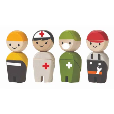 Produktbild von PlanToys Recue Crew, 3 Jahr(e), Mehrfarbig, Holz