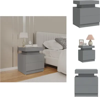 Produktbild von vidaXL Nachttisch Grau 45x35x52 cm Holzwerkstoff -  Nachttische