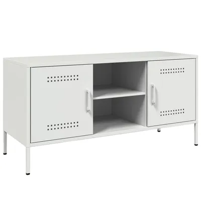 Obrázok produktu pre vidaXL TV skrinka biela 100,5x39x50,5 cm oceľ