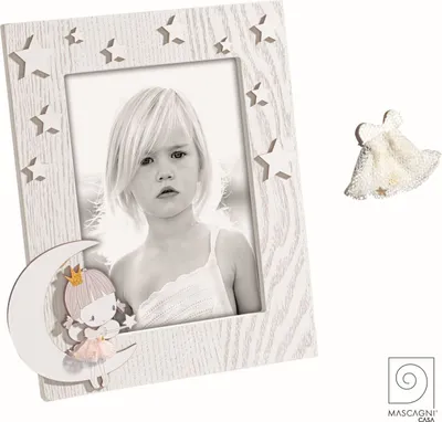 Produktbild von Mascagni A1498 Fotorahmen Holz Mond und Sterne 13x18 cm