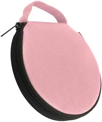 Zdjęcie produktu dla Mini etui na płyty CD/DVD – materiałowe etui Oxford – z zamkiem błyskawicznym – 16,5 × 16 cm – różowe