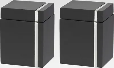 Produktbild von 2er Set Universal-Aufbewahrungsbox mit Deckel Aufbewahrung Bad Schmuck Box schwarz