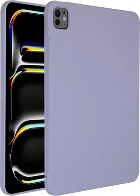 Productafbeelding van Accezz Liquid Silicone Backcover met penhouder voor de Apple iPad Pro 11 (2025) M5 / (2024) M4 - Lila
