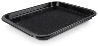 Image de Plaque de cuisson émaillée - Rectangulaire - 36 x 28 x 2,5 cm - Noire