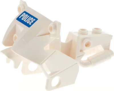 Produktbild von 1x Lego Motorrad City Verkleidung weiß Sticker POLICE blau 7235 7744 52035pb02
