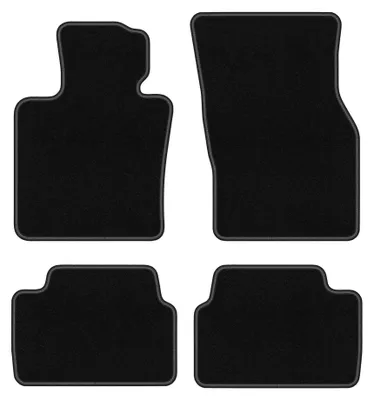 Image de Tapis de sol en moquette pour Mini Cooper F55 2014- (5 portes) – jeu 4 pièces, noirs, sur mesure – Wielganizator BASIC