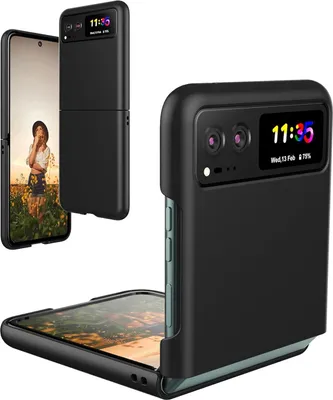 Produktbild von Silikon Hülle für Motorola Razr 40 Schutzhülle Matt Schwarz Backcover Handy Case