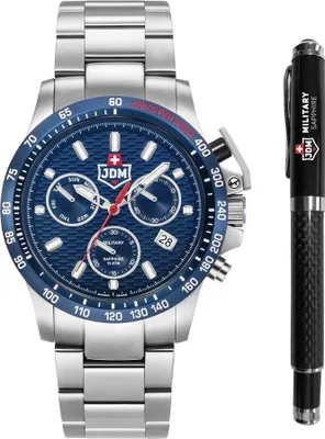 Immagine prodotto di Orologio da uomo JDM Military Charlie II, cronografo, set regalo JDM-WG017-02