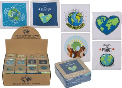 Produktbild von OOTB Magisches Baumwoll-Handtuch Save the Planet