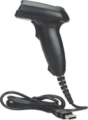 Produktbild von Manhattan Long Range CCD Handheld Barcode Scanner, USB, 500mm Scan Depth, Cable 1.5m, Max Ambient Light 10,000 lux (sunlight)