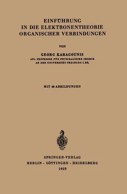 Zdjęcie produktu dla Einführung in die Elektronentheorie organischer Verbindungen