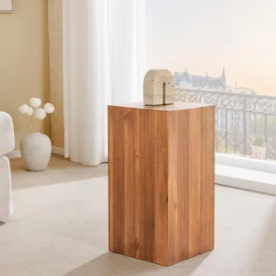 Produktbild von riess ambiente Dekosäule COLUMNA 50cm braun Akazie Massivholz Beistelltisch Säule Wohnaccessoire