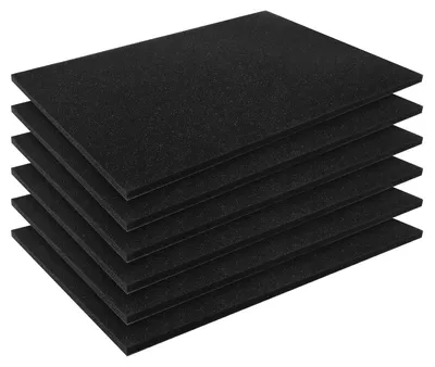 Imagen del producto de Aislamiento acústico en forma de lámina, dimensiones 400 x 300 x 10 mm, paquete de 6 unidades, para aislamiento de espacios